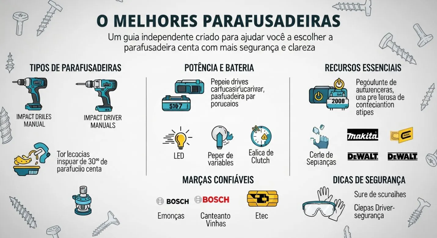 Comparativo de marcas de parafusadeiras para uso frequente