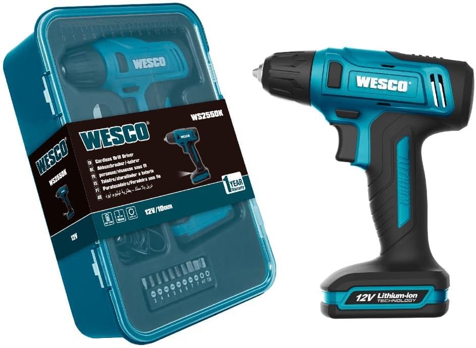 Parafusadeira sem Fio com Carregador 12V/10mm WS2555K Wesco